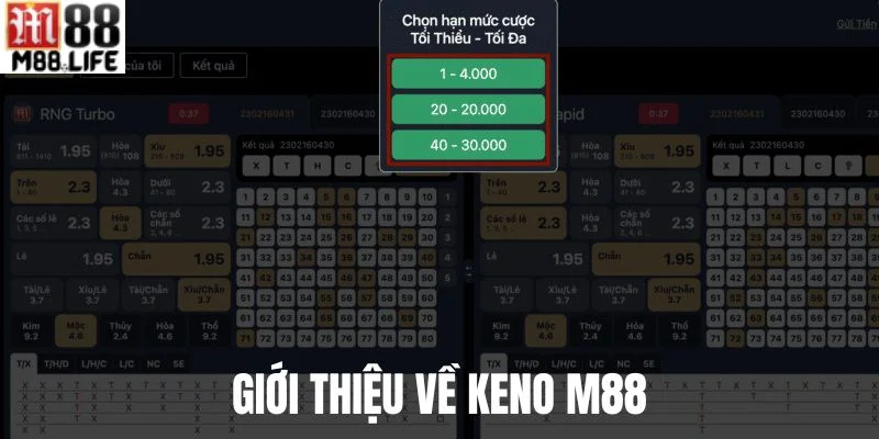 Đôi nét về trò chơi cá cược online gây sốt hiện nay - keno M88. 