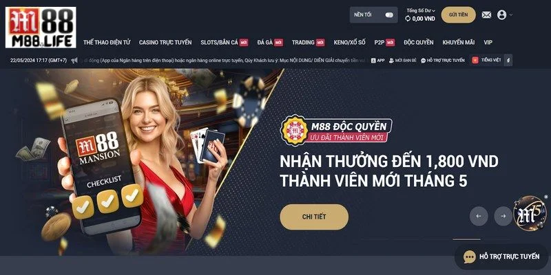 Có rất nhiều yếu tố làm nên sức hút của nhà cái M88. 